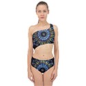 Stained Glass Rose Window In France s Strasbourg Cathedral Spliced Up Two Piece Swimsuit View1