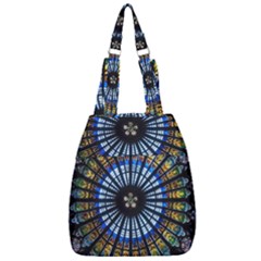 Stained Glass Rose Window In France s Strasbourg Cathedral Center Zip Backpack by Ket1n9