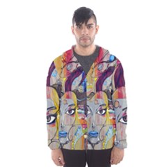 Graffiti-mural-street-art-painting Men s Hooded Windbreaker