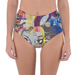 Graffiti-mural-street-art-painting Reversible High-waist Bikini Bottoms by Ket1n9