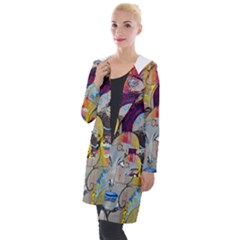 Graffiti-mural-street-art-painting Hooded Pocket Cardigan by Ket1n9