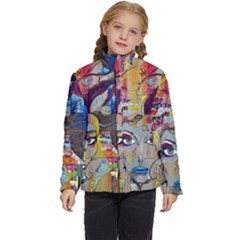 Graffiti-mural-street-art-painting Kids  Puffer Bubble Jacket Coat by Ket1n9