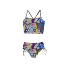 Graffiti-mural-street-art-painting Girls  Tankini Swimsuit by Ket1n9