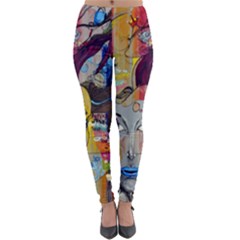 Graffiti-mural-street-art-painting Lightweight Velour Leggings by Ket1n9