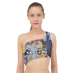 Graffiti-mural-street-art-painting Spliced Up Bikini Top  by Ket1n9