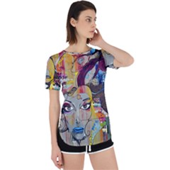 Graffiti-mural-street-art-painting Perpetual Short Sleeve T-shirt by Ket1n9