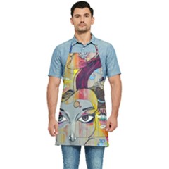 Graffiti-mural-street-art-painting Kitchen Apron by Ket1n9