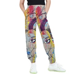 Graffiti-mural-street-art-painting Kids  Joggers by Ket1n9