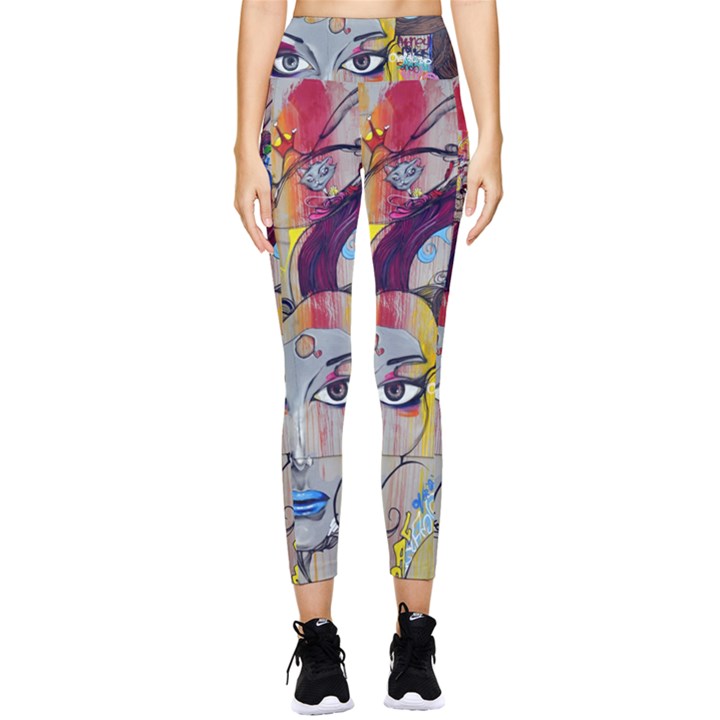 Graffiti-mural-street-art-painting Pocket Leggings 