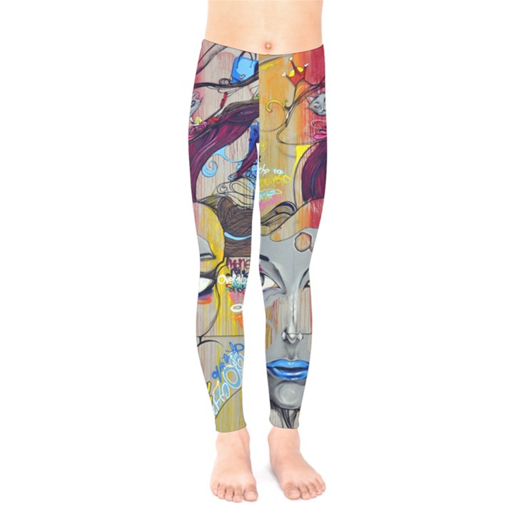 Graffiti-mural-street-art-painting Kids  Classic Winter Leggings