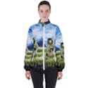 Astronaut Women s High Neck Windbreaker View1