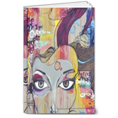 Graffiti-mural-street-art-painting 8  X 10  Hardcover Notebook by Ket1n9