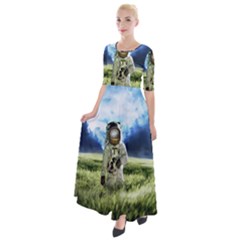 Astronaut Half Sleeves Maxi Dress by Ket1n9