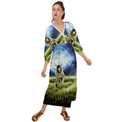 Astronaut Grecian Style  Maxi Dress by Ket1n9