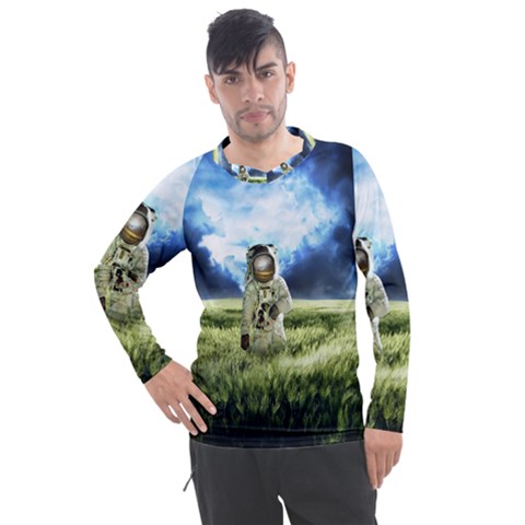 Astronaut Men s Pique Long Sleeve T-shirt by Ket1n9