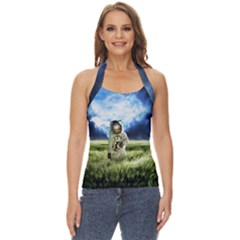 Astronaut Basic Halter Top by Ket1n9