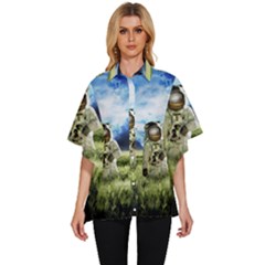 Astronaut Women s Batwing Button Up Shirt