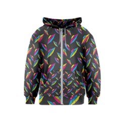 Alien Patterns Vector Graphic Kids  Zipper Hoodie by Ket1n9