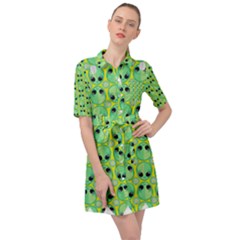 Alien Pattern- Belted Shirt Dress by Ket1n9