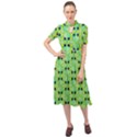 Alien Pattern- Keyhole Neckline Chiffon Dress View1