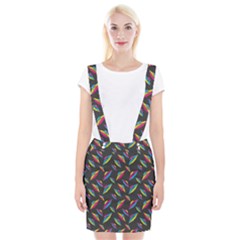 Alien Patterns Vector Graphic Braces Suspender Skirt by Ket1n9