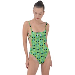 Alien Pattern- Tie Strap One Piece Swimsuit by Ket1n9