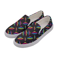 Alien Patterns Vector Graphic Women s Canvas Slip Ons by Ket1n9