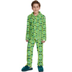 Alien Pattern- Kids  Long Sleeve Velvet Pajamas Set by Ket1n9