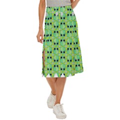 Alien Pattern- Midi Panel Skirt by Ket1n9