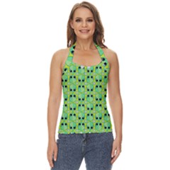 Alien Pattern- Basic Halter Top by Ket1n9