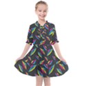 Alien Patterns Vector Graphic Kids  All Frills Chiffon Dress View1