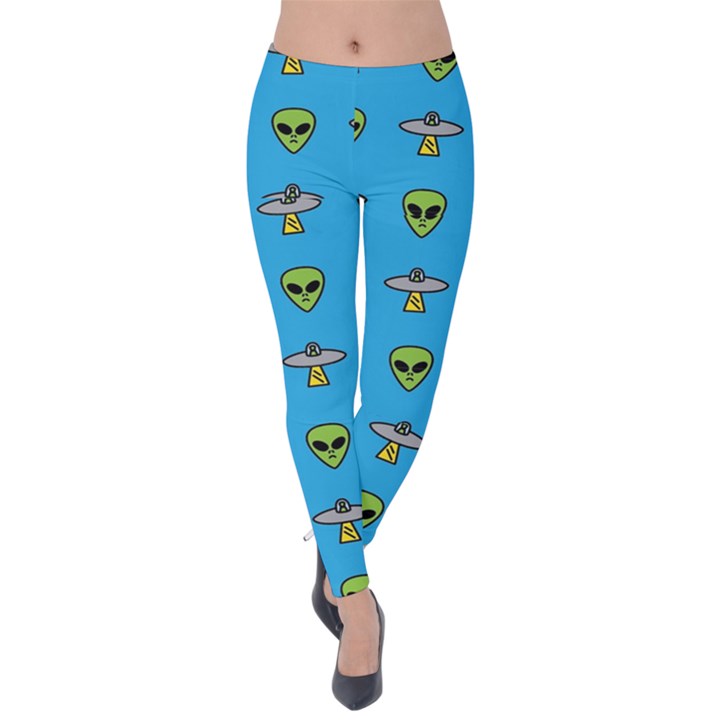 Alien Pattern Velvet Leggings