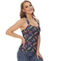 Alien Patterns Vector Graphic Basic Halter Top View3