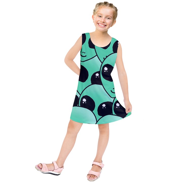 Art Alien Pattern Kids  Tunic Dress