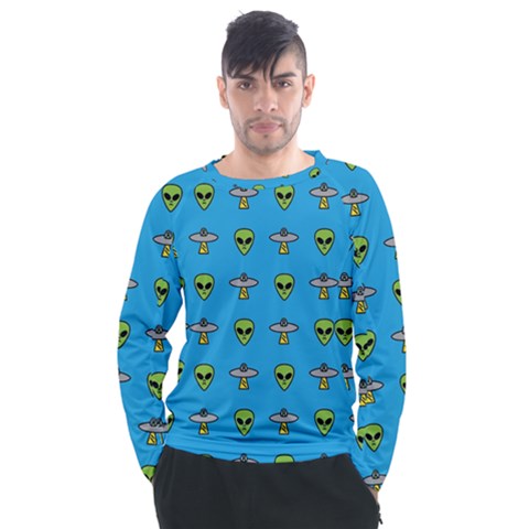 Alien Pattern Men s Long Sleeve Raglan T-shirt by Ket1n9