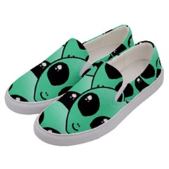 Art Alien Pattern Men s Canvas Slip Ons by Ket1n9