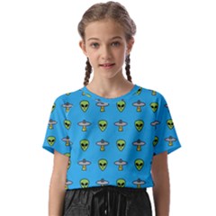 Alien Pattern Kids  Basic T-shirt by Ket1n9