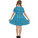 Alien Pattern Kids  Short Sleeve Tiered Mini Dress View4