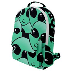 Art Alien Pattern Flap Pocket Backpack (small) by Ket1n9