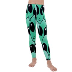 Art Alien Pattern Kids  Lightweight Velour Leggings by Ket1n9