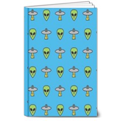 Alien Pattern 8  X 10  Hardcover Notebook by Ket1n9