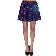 Realistic-night-sky-poster-with-constellations Skater Skirt by Ket1n9