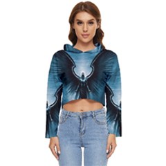 Rising Angel Fantasy Women s Lightweight Cropped Hoodie by Ket1n9