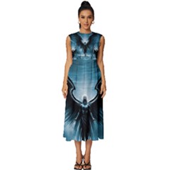 Rising Angel Fantasy Sleeveless Round Neck Midi Dress by Ket1n9