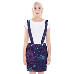 Realistic-night-sky-poster-with-constellations Braces Suspender Skirt by Ket1n9