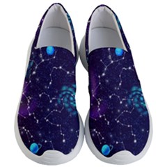 Realistic-night-sky-poster-with-constellations Women s Lightweight Slip Ons by Ket1n9