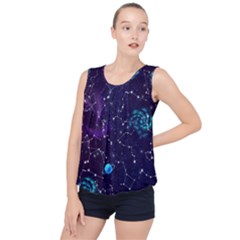 Realistic-night-sky-poster-with-constellations Bubble Hem Chiffon Tank Top by Ket1n9