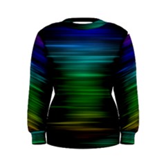 Blue And Green Lines Women s Sweatshirt by Ket1n9