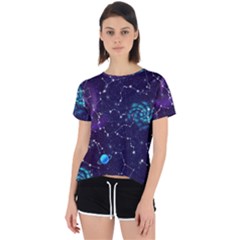 Realistic-night-sky-poster-with-constellations Open Back Sport T-shirt by Ket1n9