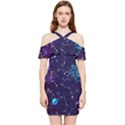 Realistic-night-sky-poster-with-constellations Shoulder Frill Bodycon Summer Dress View1